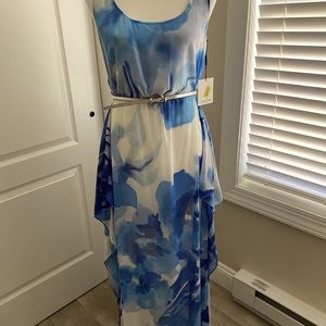 Long blue Calvin Klein dress